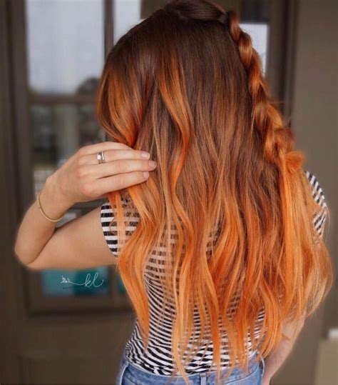 Brown Orange Ombre Hair
