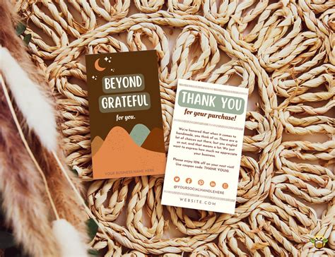 Small Business Thank You Card Template, Business Card Size Template ...