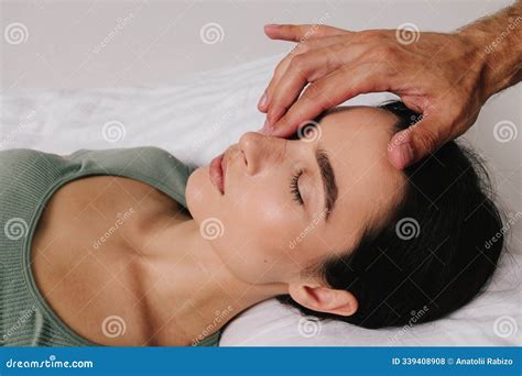 Post-surgery Rhinoplasty Care. Woman Is Having Her Nose Taped After Nose Surgery. Preventing ...