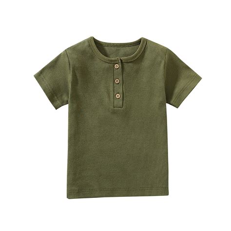 Miluxas Toddler Boys Henley Shirts Short Sleeve Tshirt for Kids ...