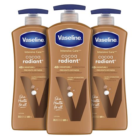 Vaseline Cocoa Radiant Body Lotion 20.3 oz - Pack of 3 | Ultra-Hydrating Formula with Cocoa ...