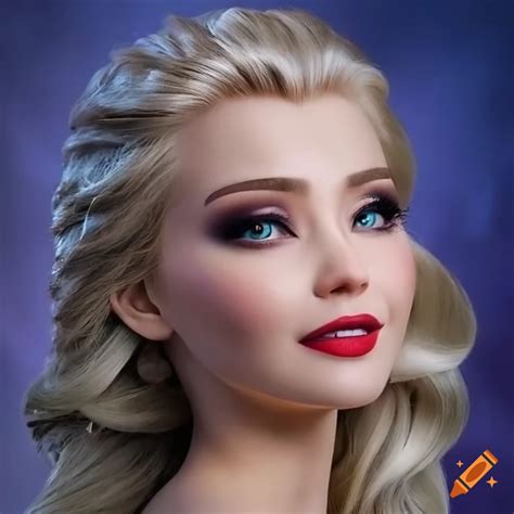 Enhanced 4k portrait of elsa transforming into mulan on Craiyon