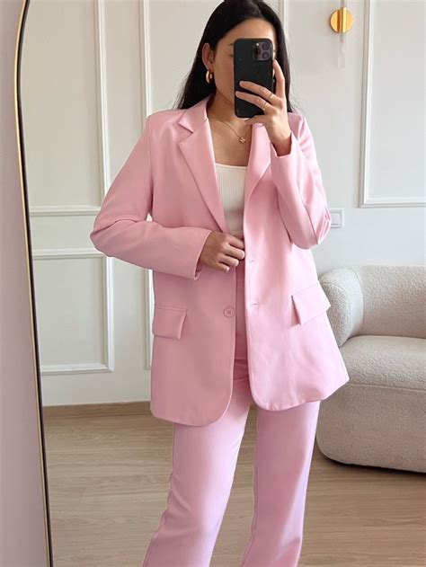 Light Pink Blazer For Women Women's Light Pink Slim Jersey Jacket
