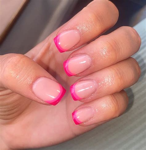 Pink French Manicure Tips