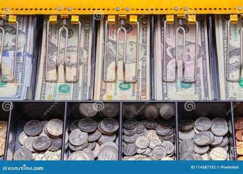Cash Register Drawer stock photo. Image of paying, drawer - 114587752