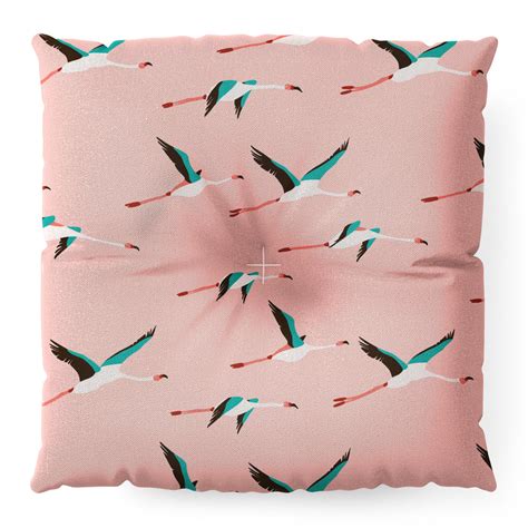 Flamingo Pink Floor Pillow Square Holli Zollinger