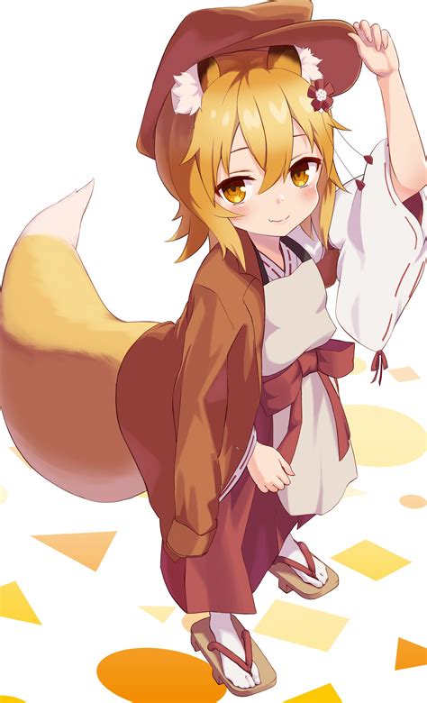 cereal (cerealoekaki) sewayaki kitsune no senko-san senko-san animal ears kitsune miko ...