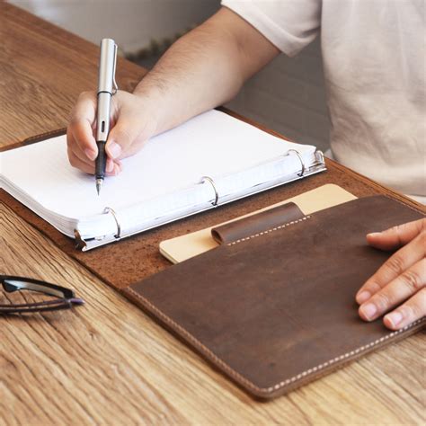 Custom Leather Portfolio Binder at Oliver Silas blog