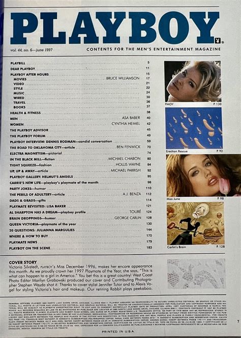 Playboy June 1997 Victoria's Secret Playmate of the Year *Carmen ...