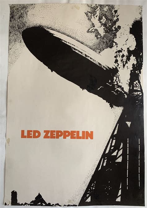 Led Zeppelin – 1969 1st LP UK promo poster (not retail version ...