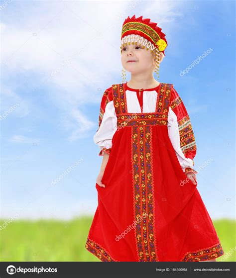 Girl in Russian national costume. — Stock Photo © lotosfoto1 #154590084