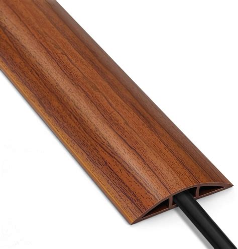 Amazon.com: 8ft Walnut Wood Cable Cover Floor, LZEOY Extension Cord ...