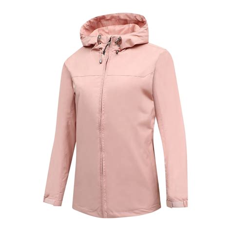 Rain Jackets for Women Waterproof Raincoat Hooded Trench Coats Mesh ...