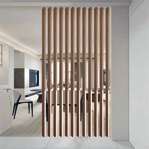 Custom Oak Slat Room Divider: Tension Mount, No Drilling - Etsy UK ...