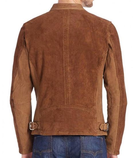 Casual Men's Zipper Pockets Brown Suede Leather Jacket - Jackets Masters