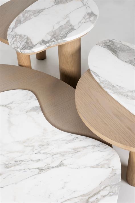 Modern Bordeira Nesting Coffee Tables, Granite, Handmade Portugal by Greenapple For Sale at 1stDibs