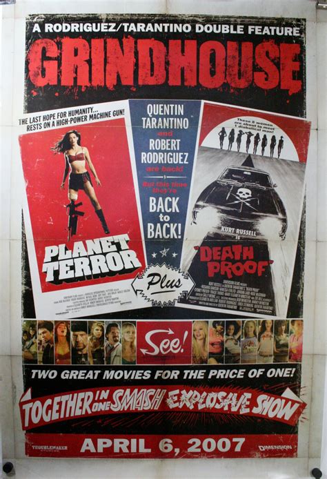 GRINDHOUSE, Double Feature, Planet Terror, Death Proof, Quentin ...
