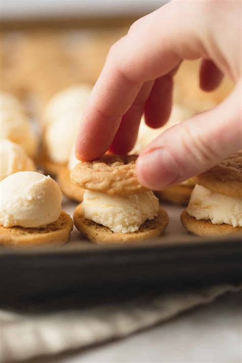 Mini Ice Cream Sandwiches - Elle Makes Dessert