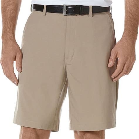 PGA Tour Men's Flat Front Expandable Waist Golf Shorts - Khaki ...