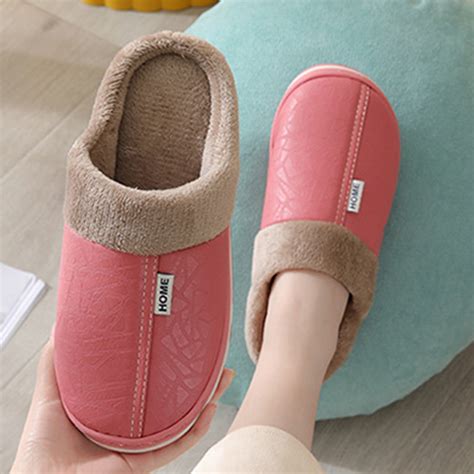 Aueoeo Arch Support Slippers Women, Women's Fuzzy Memory Foam Slip on ...