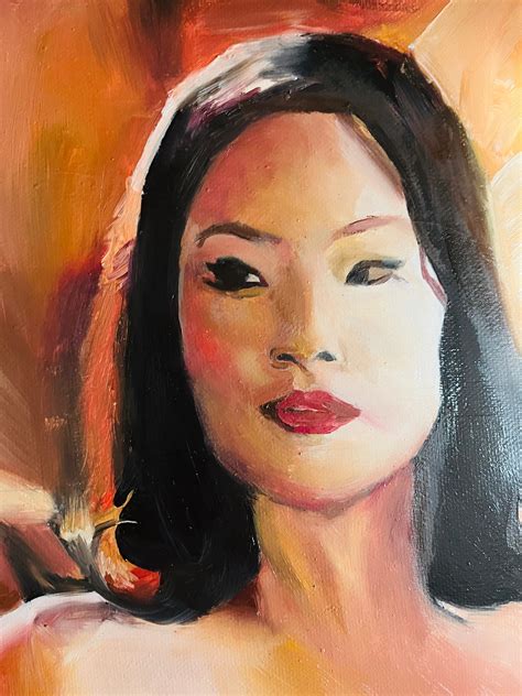 Lucy Liu Original Portrait Painting, Oil - Etsy