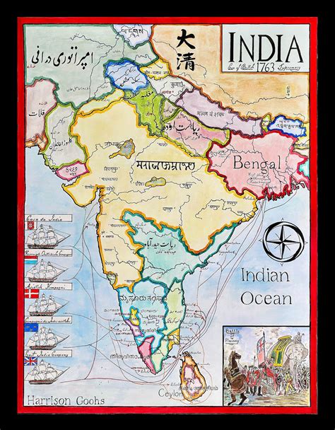 Map of India 1763; British India – CartographyCraft