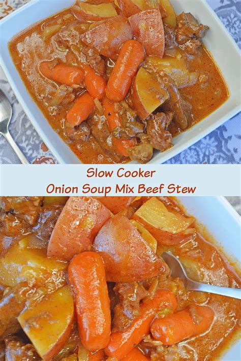 Slow Cooker Onion Soup Mix Beef Stew