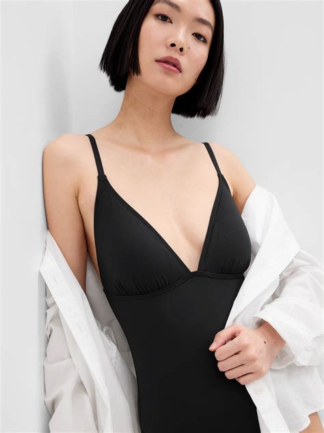 Plunge One-Piece Swimsuit | Gap