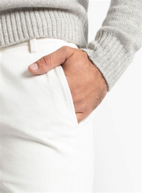 Carmine Ecru White Chino Pants