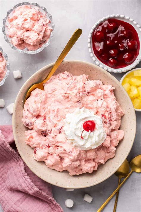 Easy Cherry Fluff Salad Recipe (5 ingredients, 5 minutes) | Lauren Fit ...
