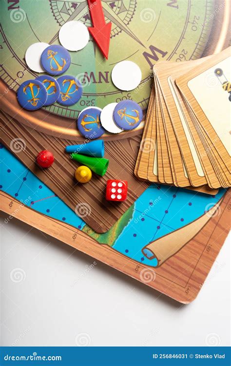Board Game with Dice with Numbers and Chips for the Game by the Company ...