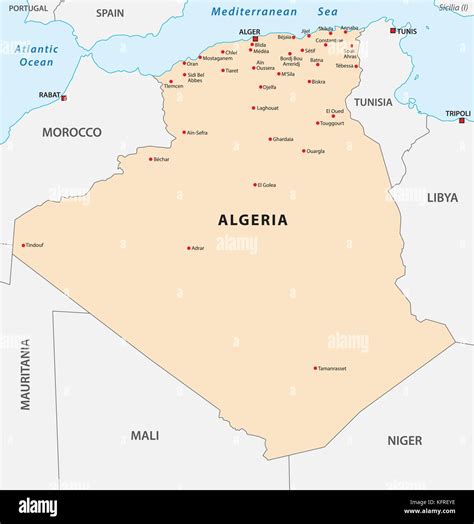Algeria map hi-res stock photography and images - Alamy