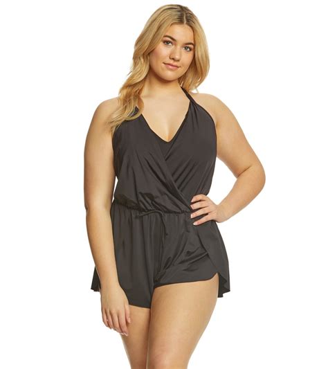 Womens Plus Swim Romper at Alyssa Camm blog
