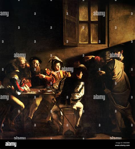 The Calling of Saint Matthew - Michelangelo Merisi da Caravaggio, circa ...