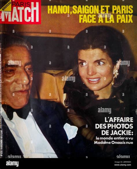 Frontpage of French news and people magazine Paris-Match, n° 1232, Jackie Kennedy-Onassis and ...