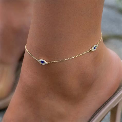 Evil Eye Anklet Evil Eye Jewelry Anklet Beach Anklet Evil - Etsy