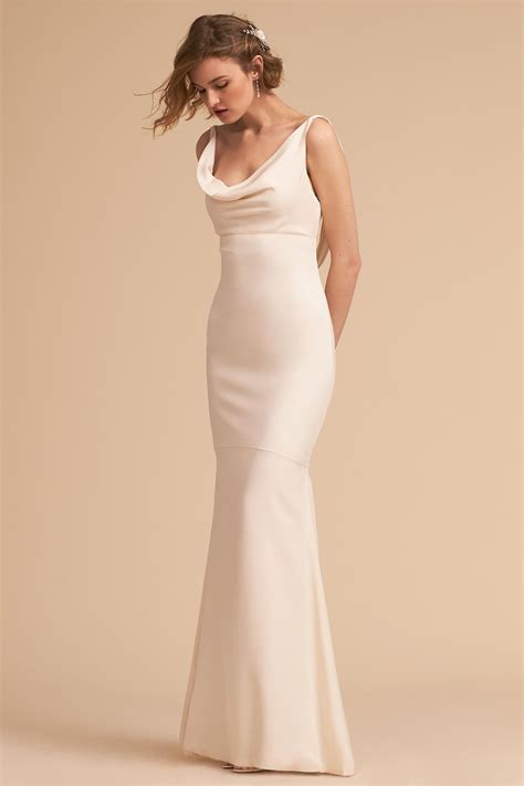 BHLDN Ali Gown Ivory in Bride | BHLDN | Vintage inspired wedding dresses, Column wedding dress ...