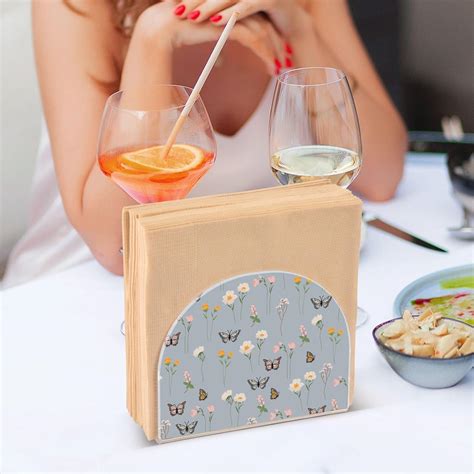 Napkin Holder Flowers Butterflies Napkin Holders for Tables, Clear ...