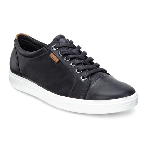 ECCO Women's Soft 7 Sneaker Black Leather | Laurie's Shoes