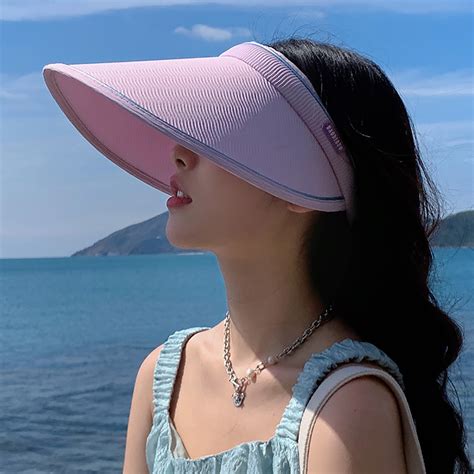 Yuwull Summer Wide Brim Sun Hats Womens Visors Hats Sun UV Protection ...