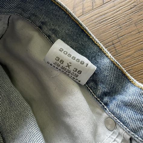 y2k baggy lightwash jeans 36x36, long baggy fit,... - Depop