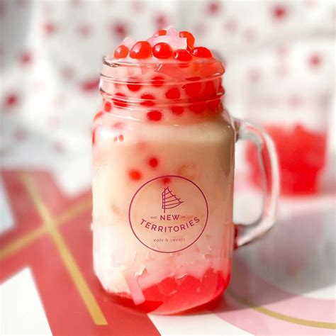 Valentine's Day Lychee Strawberry Popping Boba Tea Kit for 6 by New ...