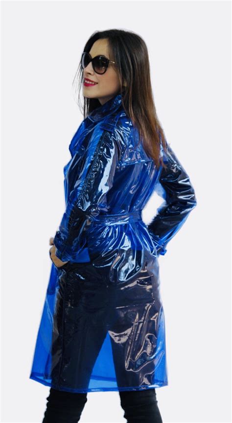 Colored Transparent Vinyl Trench Raincoat. Gorgeous Raincoat | Etsy ...