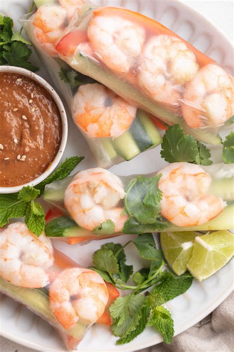 Shrimp Spring Rolls with Peanut Sauce
