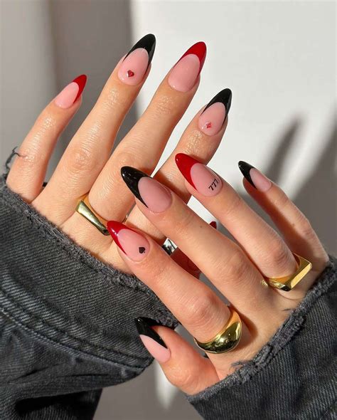 17 Sultry Red and Black Nail Ideas to Heat Up Your February