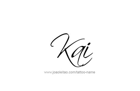 Kai Name Tattoo Designs