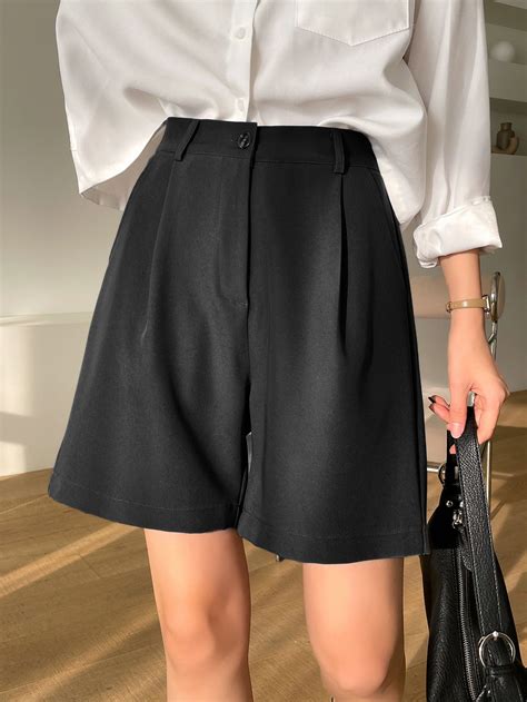 New black high waist classic casual women long shorts spring summer ...