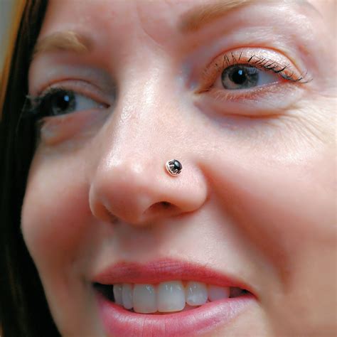 Black Onyx Nose Stud | Sterling Silver Nose Stud | Unique Nose Stud ...