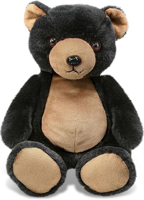 Amazon.com: DolliBu Soft Huggable Black Bear - Adorable Plush Toy, Cute ...