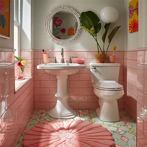 10+ Playful Small Bathroom Decor Ideas in Pink for a Fun Atmosphere ...